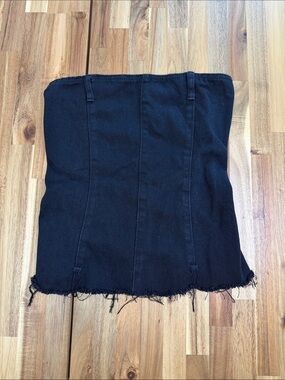 Edikted Strapless Denim Top